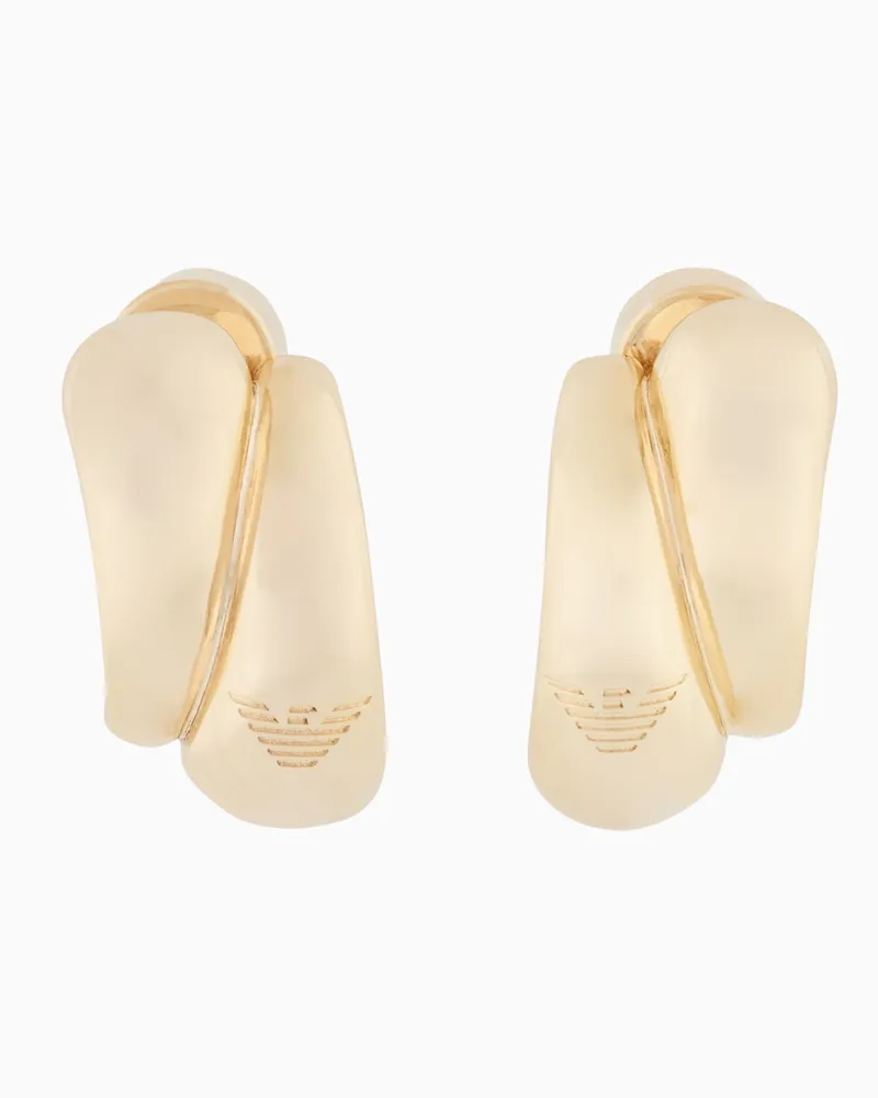 Emporio Armani Creolen aus goldfarbenem Messing Mehrfarbig