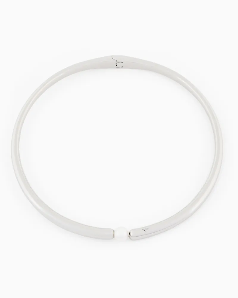 Emporio Armani Kette mit Kragen aus vergoldetem Messing Mehrfarbig