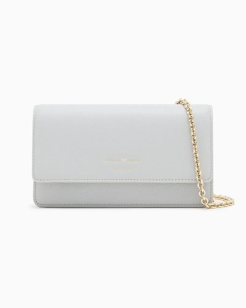 Emporio Armani Minitasche aus getrommeltem Leder Grau