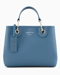 Emporio Armani Kleiner Shopper Myea mit Hirsch-print Azurblau