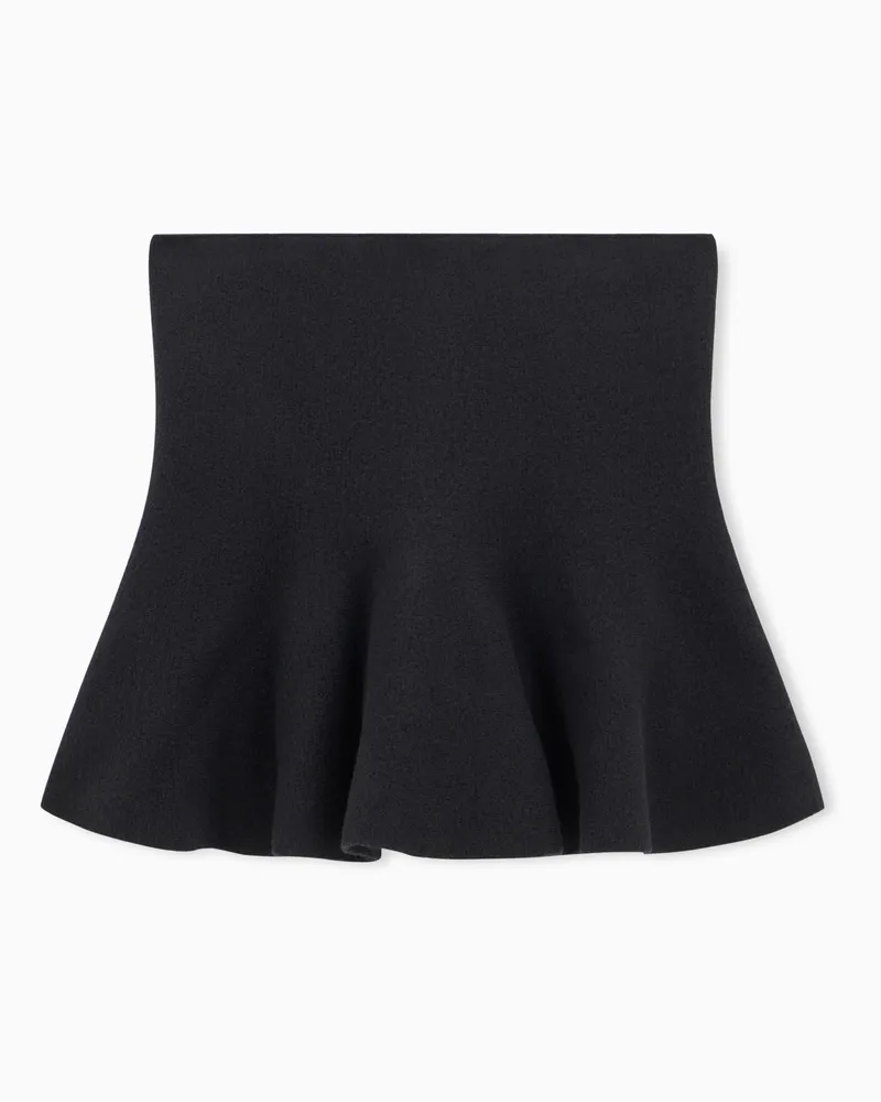 Emporio Armani Trägerloses Stricktop Schwarz