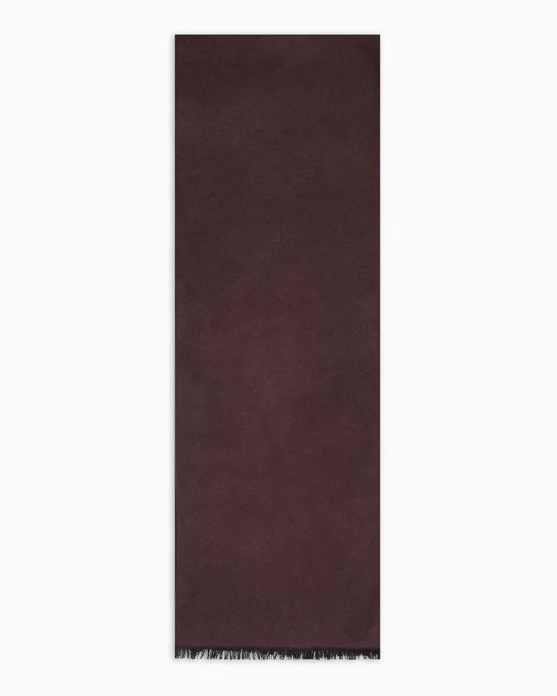 Emporio Armani Schal aus reiner Seide Braun