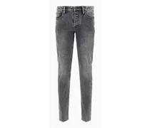 J75 Slim-fit-jeans aus Stretch-denim mit Marmorierter Waschung und Fleece-touch