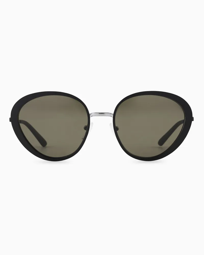 Emporio Armani Butterfly-Sonnenbrille für Damen Schwarz