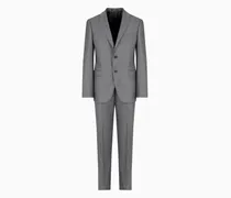 Einreihiger Anzug aus Grisaille mit seidigem Finish