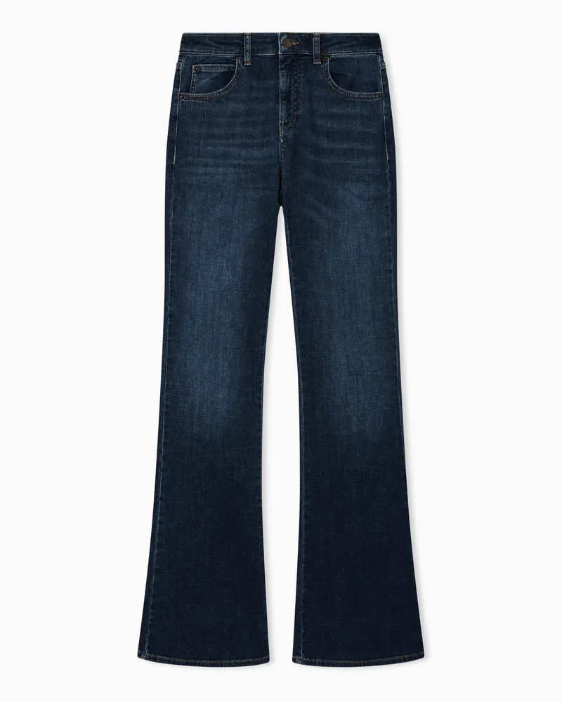 Emporio Armani Slim-Fit-Jeans J47 aus Stretch-Denim im Used-Look Blau