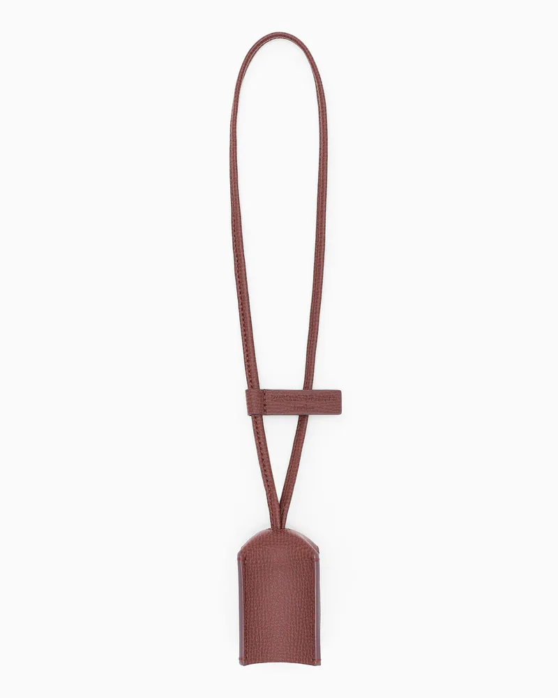 Emporio Armani Anhänger aus Leder Emporio Armani 1981 Burgunderrot