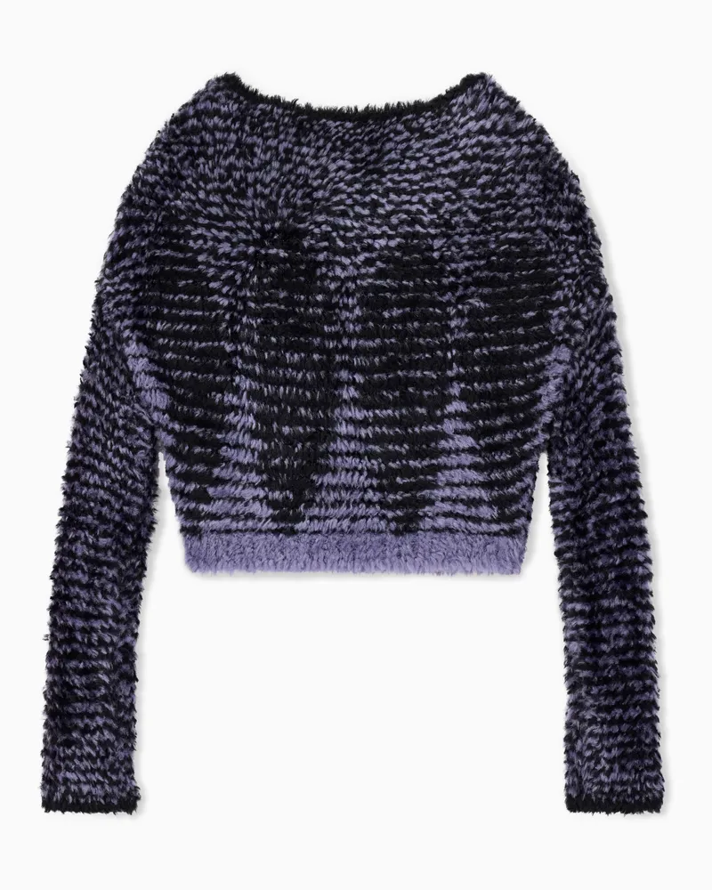 Emporio Armani Cropped-Pullover aus flauschigem Feinstrick Gemustert