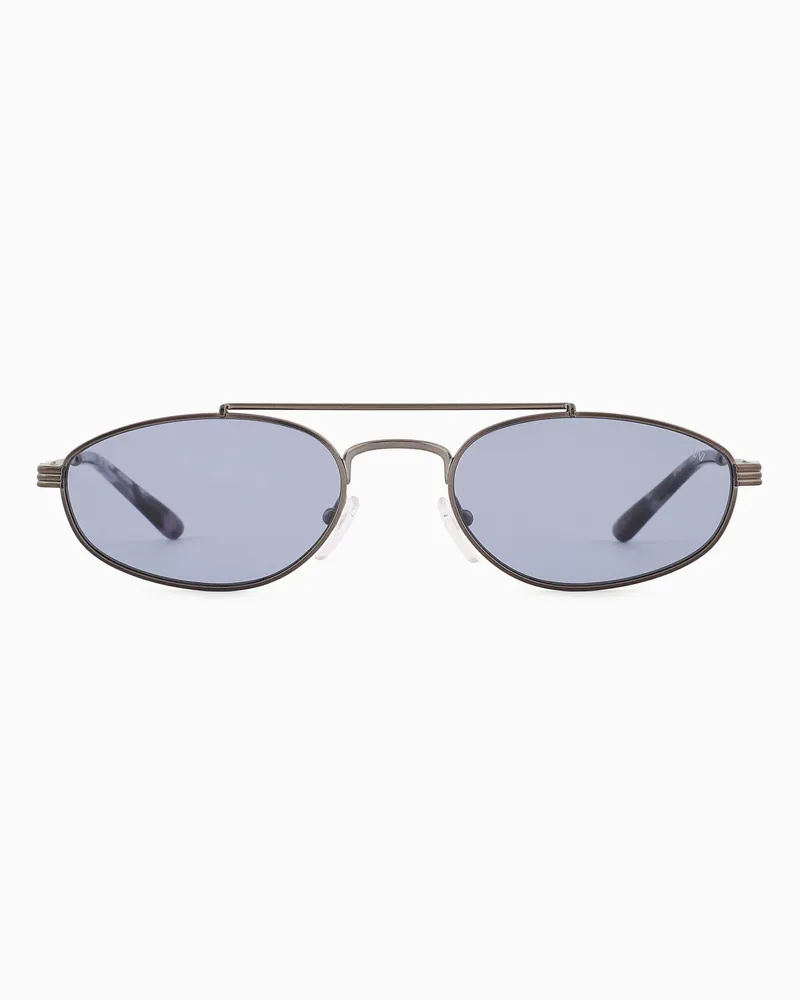 Emporio Armani Sonnenbrille mit Pilotenfassung für Herren Grau