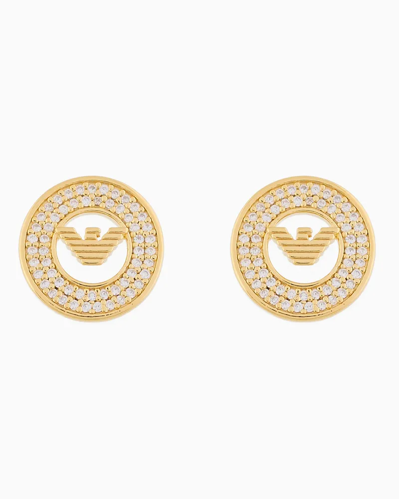 Emporio Armani Ohrringe aus goldfarbenem Sterlingsilber Mehrfarbig