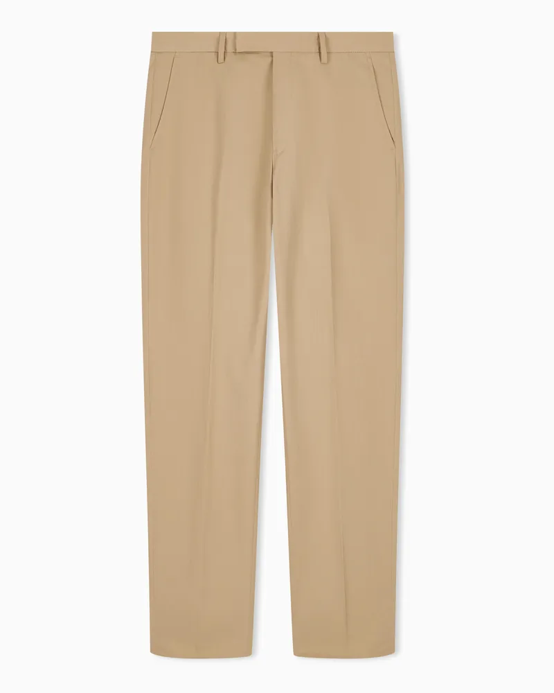 Emporio Armani Hose aus Mikro-Baumwolltwill Beige