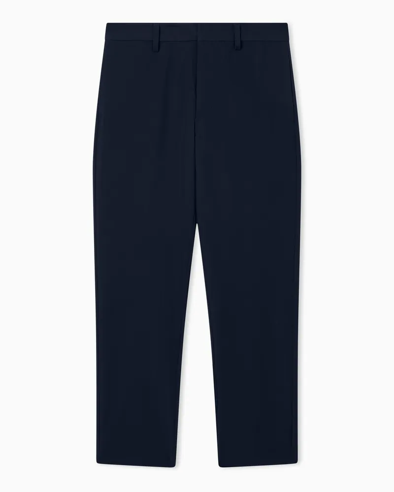 Emporio Armani Comfort cotton chino trousers Marineblau