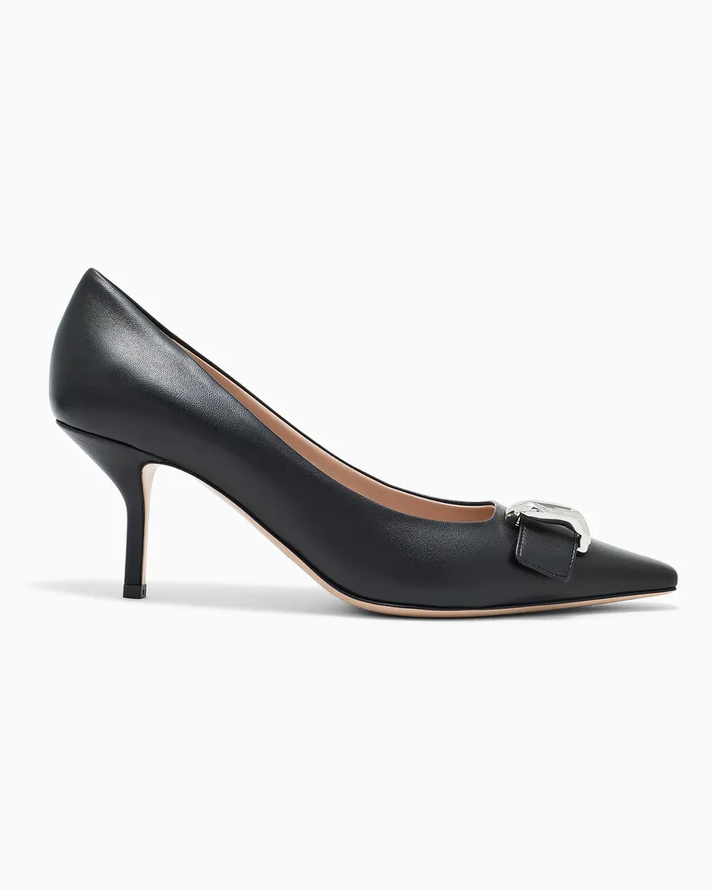 Emporio Armani Pumps im Regular Fit aus Nappaleder Schwarz