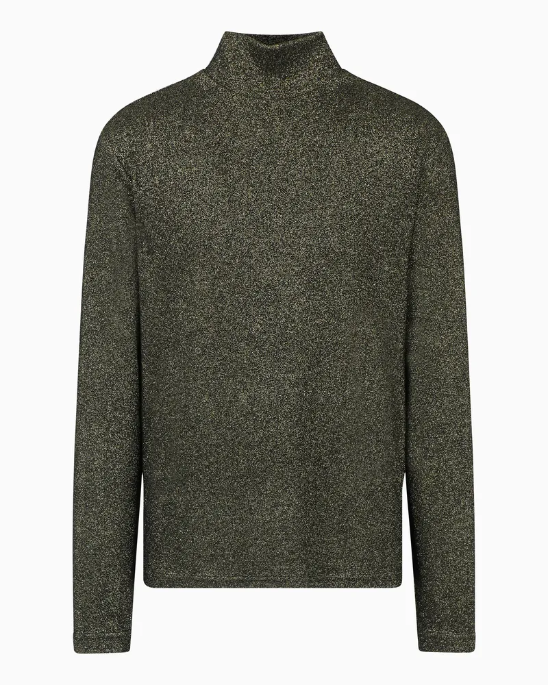 Emporio Armani Pullover mit Stehkragen aus Lurex-Jersey 