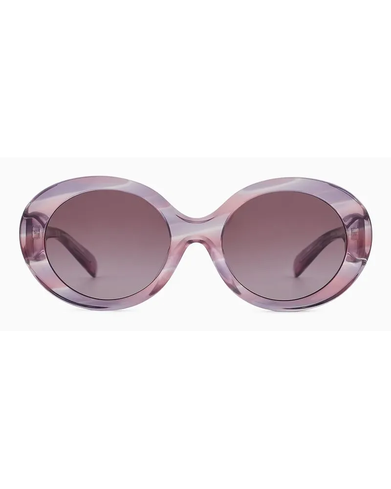 Emporio Armani Sonnenbrille Für Damen mit Ovaler Form Rosa