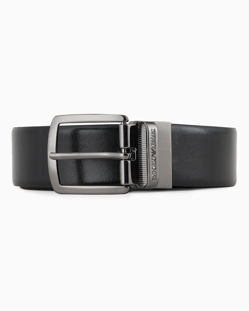 Emporio Armani Wendegürtel aus Leder Schwarz