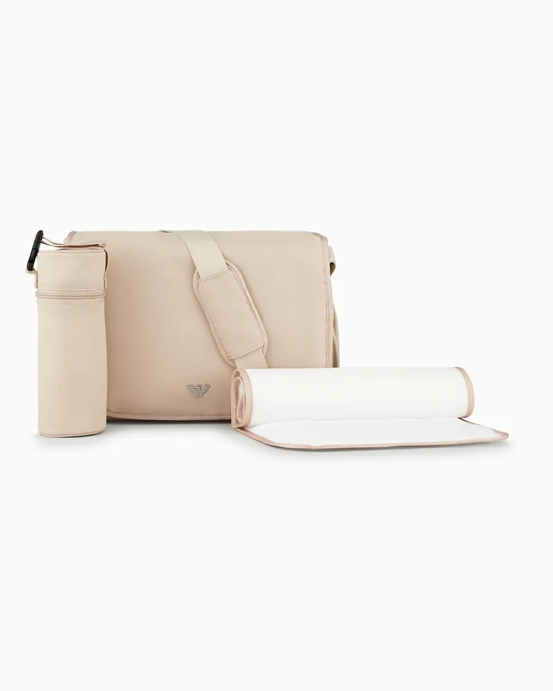 Emporio Armani Mummy Bag Set mit Adler-Plakette Beige