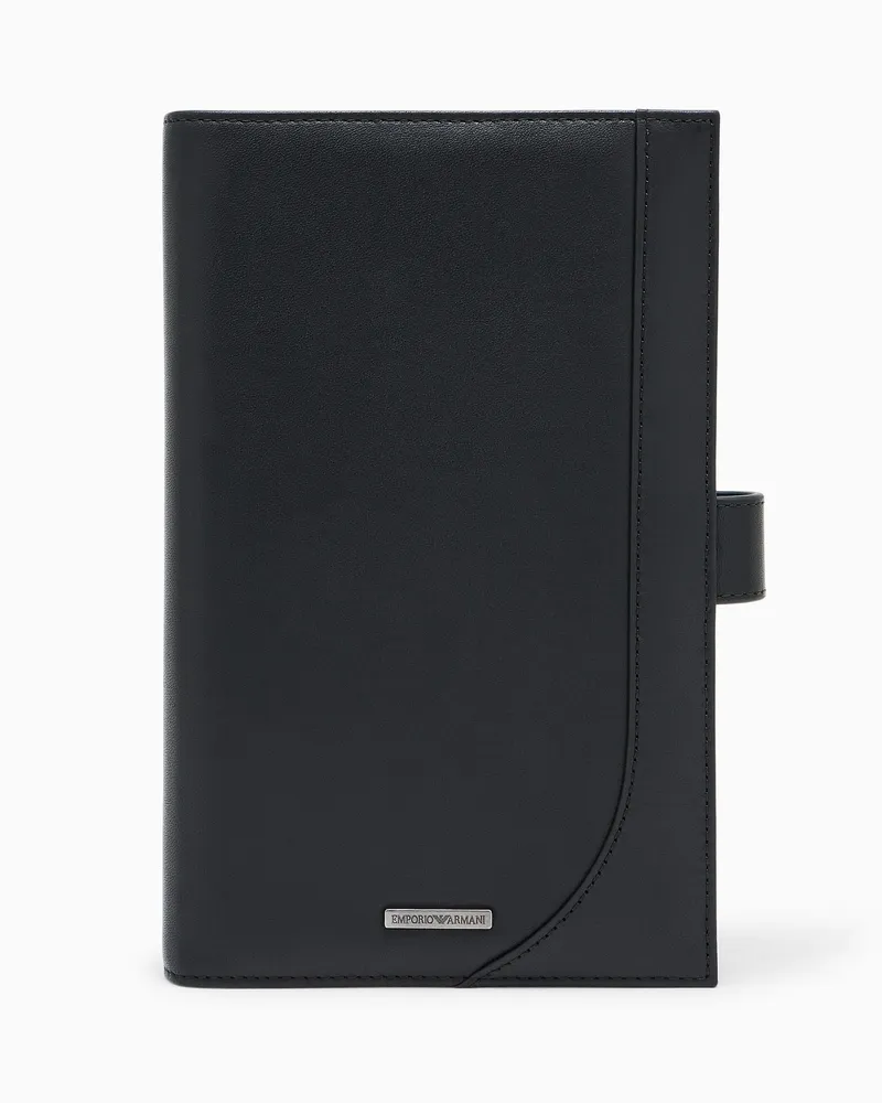 Emporio Armani Brieftasche aus Leder Schwarz