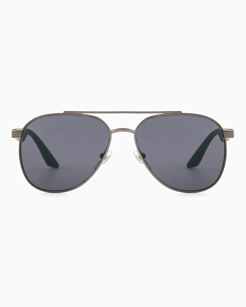 Emporio Armani Sonnenbrille für Kinder mit Pilotenfassung Grau