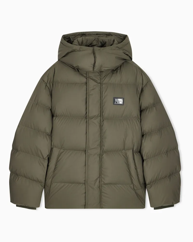 Emporio Armani Wattierte Jacke im Regular Fit aus ultrafeinem Ripstop Grün