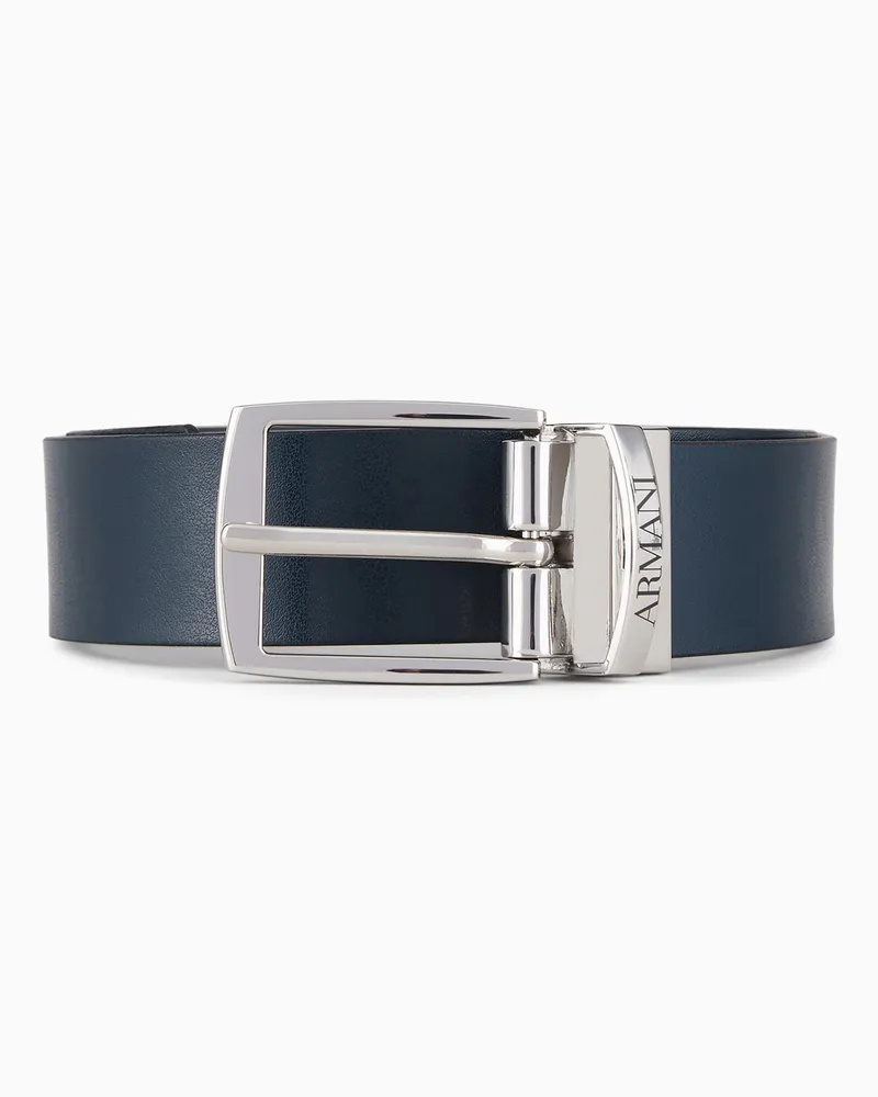 Emporio Armani Wendegürtel mit Logo-Schnalle Marineblau