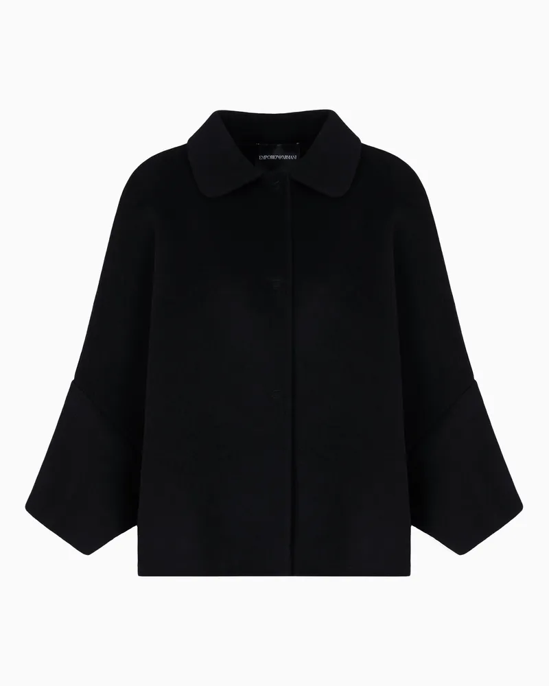 Emporio Armani Cape aus Schurwolle Schwarz