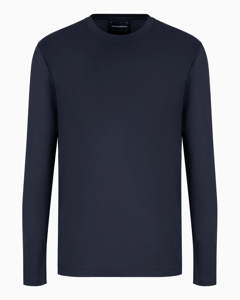 Emporio Armani ASV Oberteil aus Jersey-Lyocell-Mischung Marineblau