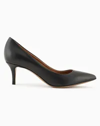 Emporio Armani Pumps aus Leder mit Stiletto-absatz Schwarz