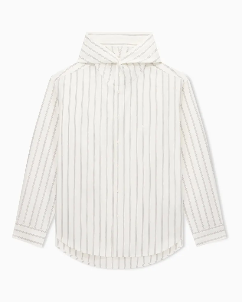 Emporio Armani Gestreiftes Hemd aus Baumwolle Gemustert