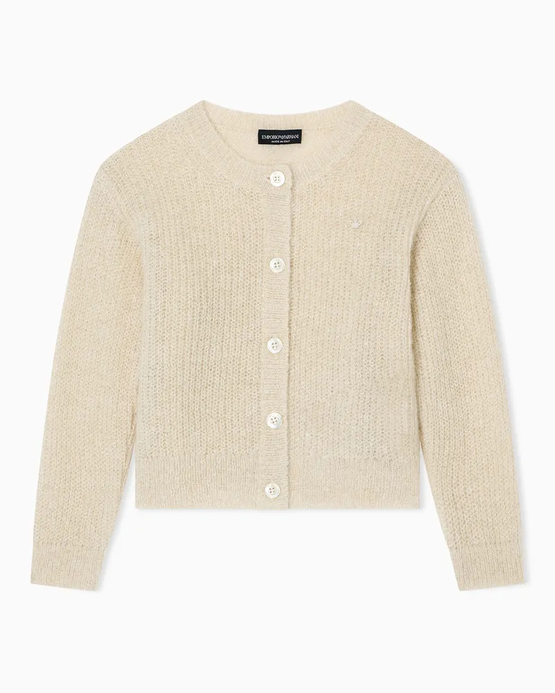 Emporio Armani Cardigan aus einer Alpaka-Woll-Mischung Weiß