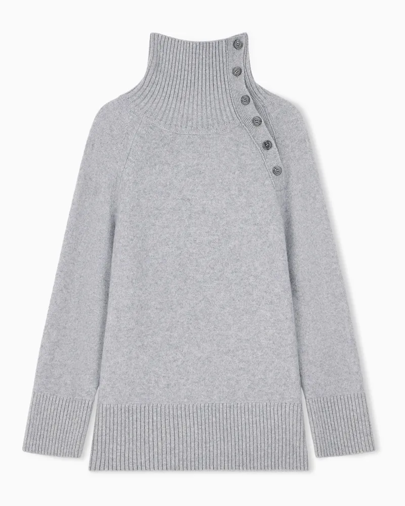 Emporio Armani Pullover aus Schurwolle und Yakwolle der Capsule Signature Grau