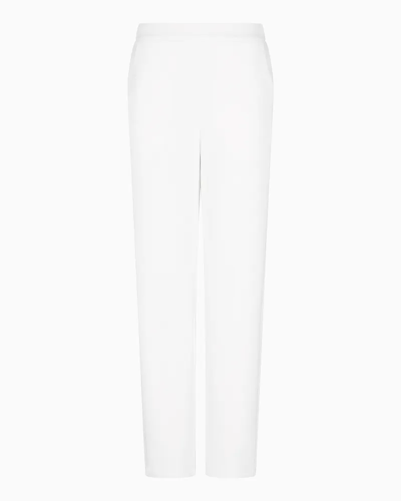 Emporio Armani ASV Hose aus doppellagigem Jersey aus der Sonderkollektion zum Valentinstag Weiß
