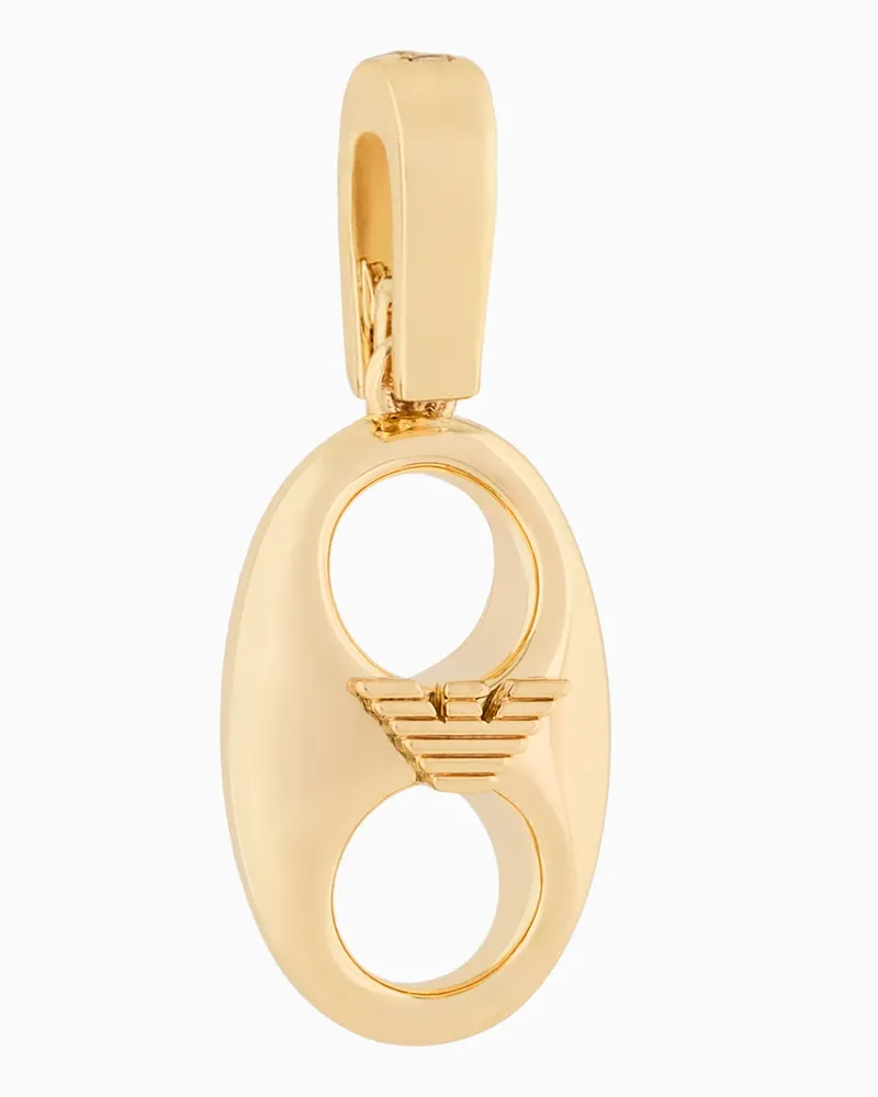 Emporio Armani Goldfarbener Messing-Anhänger Mehrfarbig