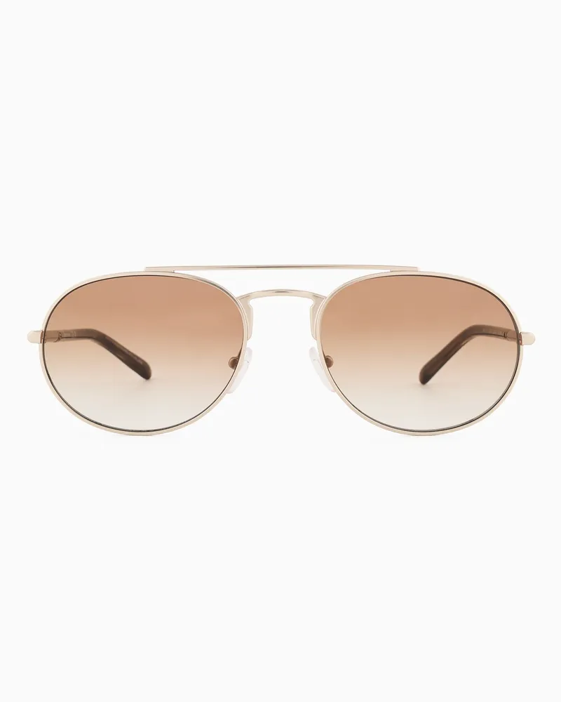 Emporio Armani Sonnenbrille mit Pilotenfassung für Herren Goldfarben