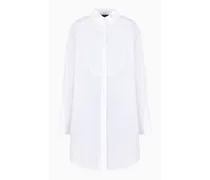Oversize-hemd aus Baumwolle mit Plastron