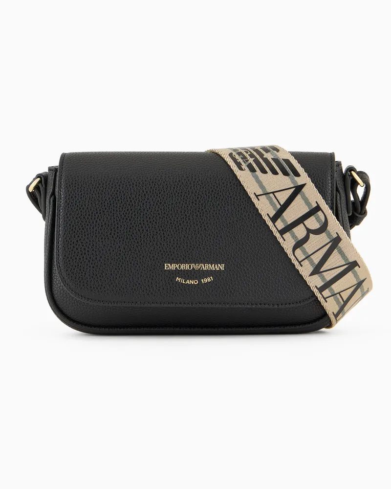 Emporio Armani Minitasche mit Schulterriemen und Hirschprint Schwarz
