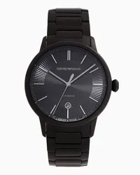 Emporio Armani Automatikuhr  Swiss aus Schwarzem Rostfreiem Stahl Schwarz