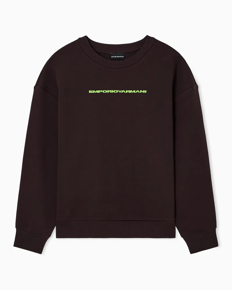 Emporio Armani Jersey-Sweatshirt mit Maxi-Print der New York Sonderkollektion Braun