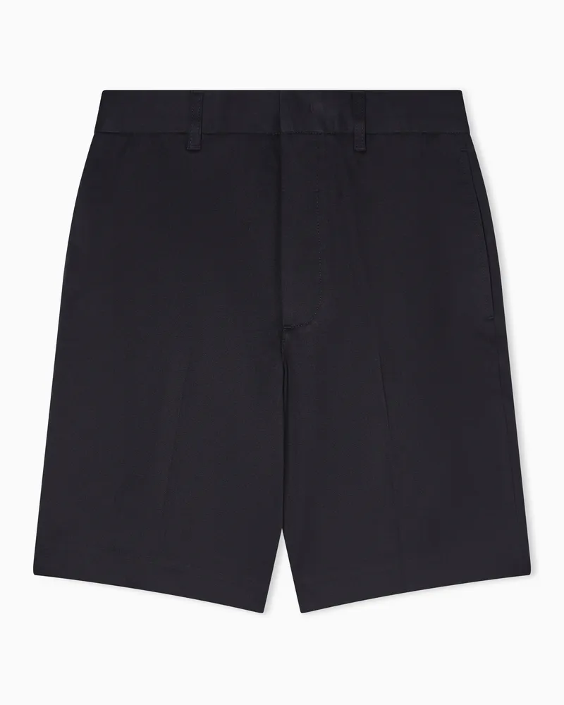 Emporio Armani Bermudashorts im Chino-Stil aus Comfort-Baumwolle Schwarz