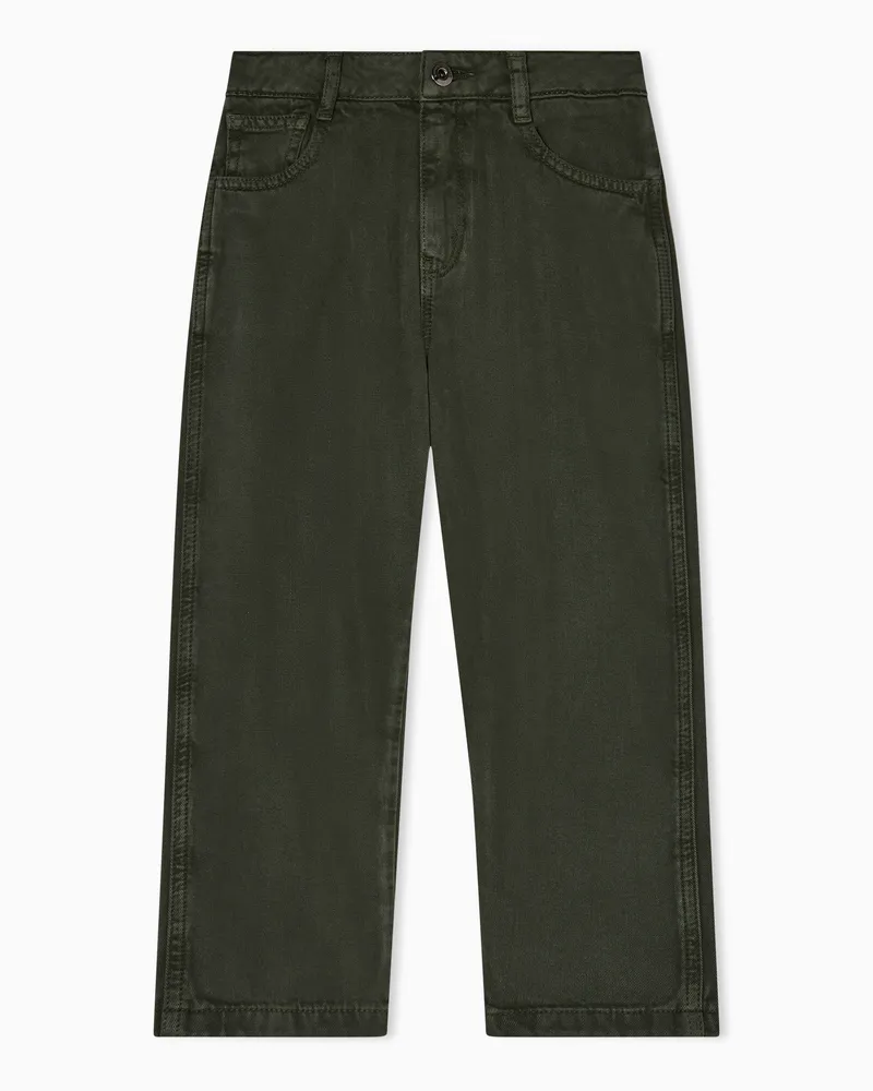Emporio Armani Five-Pocket-Hose aus Lyocell-Mischung mit Twill Grün