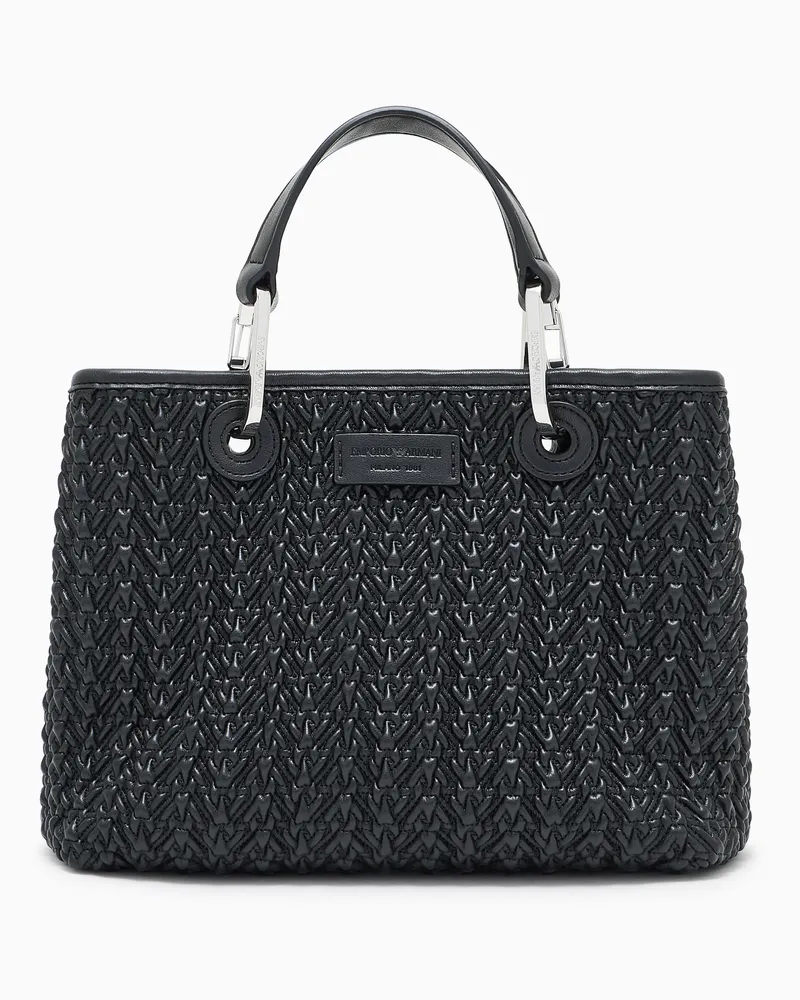 Emporio Armani MyEA kleiner Shopper mit Steppoptik Schwarz