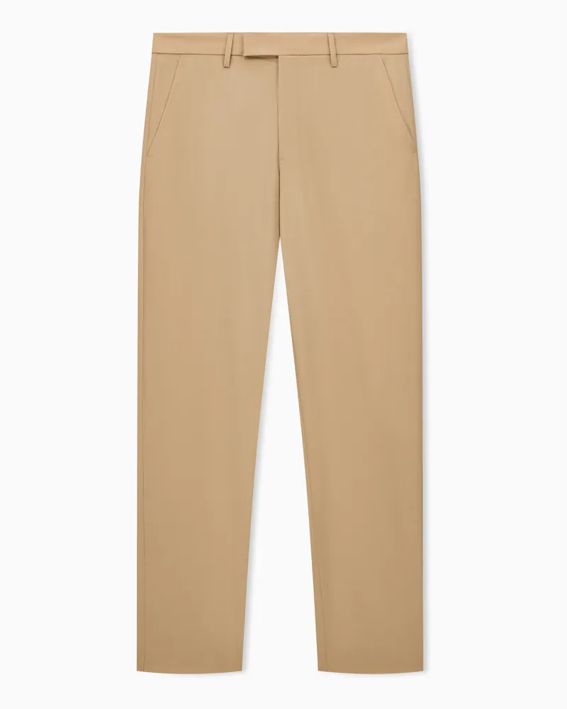 Emporio Armani Hose aus Stretch-Schurwolle Beige