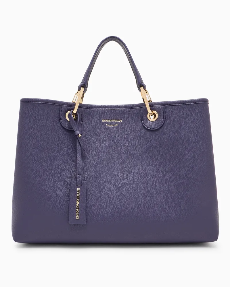 Emporio Armani Mittelgroßer Shopper MyEA mit Hirsch-Print Blau