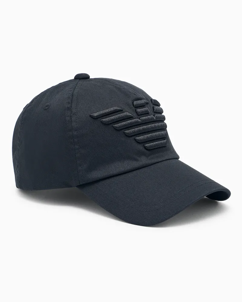 Emporio Armani Baseballcap mit aufgesticktem Maxi-Adler Blau