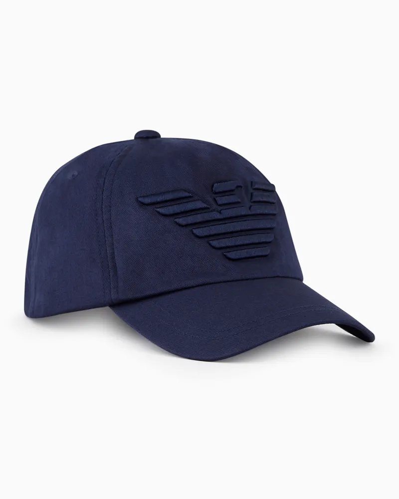Emporio Armani Baseballcap mit aufgesticktem Maxi-Adler Blau
