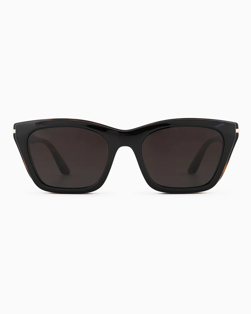 Emporio Armani Cat-Eye-Sonnenbrille für Damen mit aufsteckbaren Gläsern Mehrfarbig