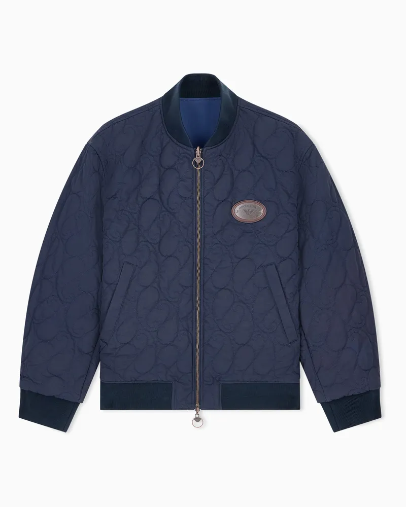 Emporio Armani Blouson Capsule Boteh aus Polyamid im Regular Fit Marineblau