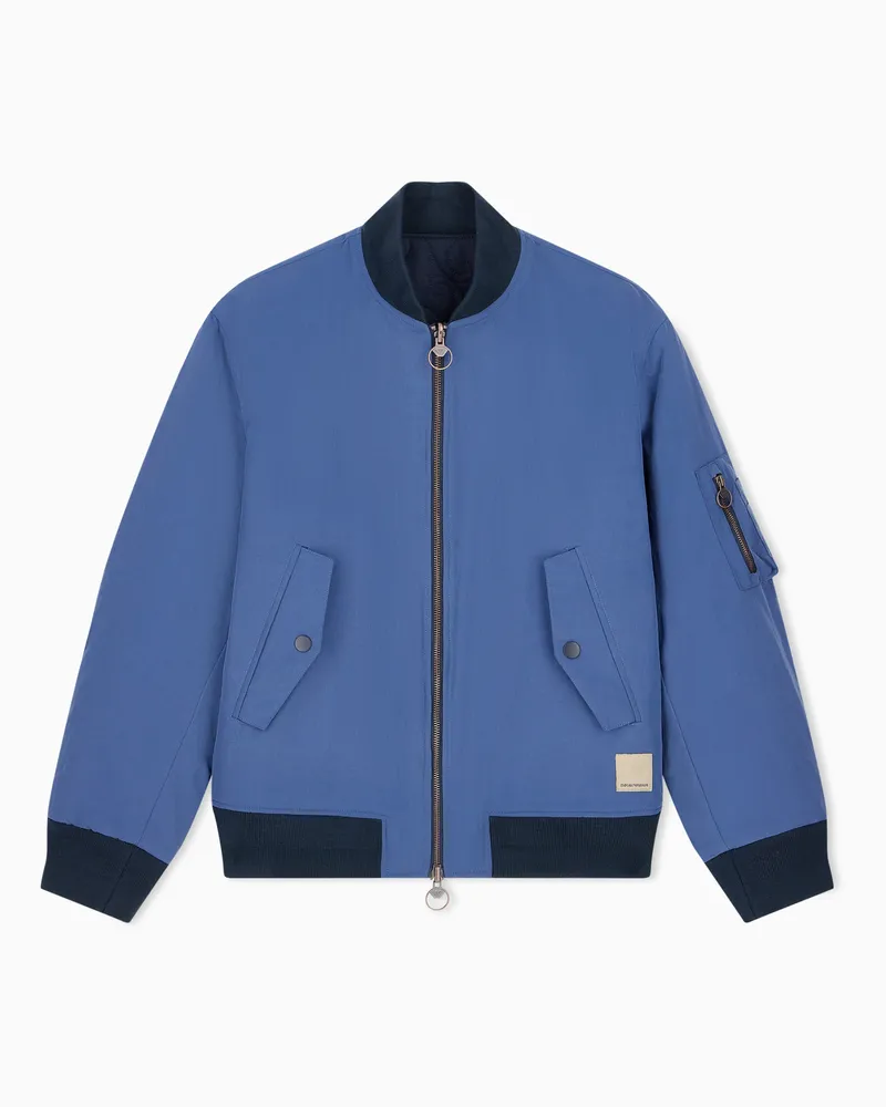 Emporio Armani Blouson Capsule Boteh aus Polyamid im Regular Fit Marineblau
