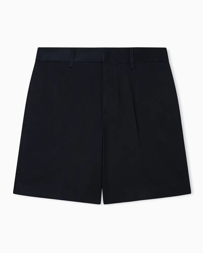Emporio Armani Bermudashorts im Chino-Stil aus Comfort-Baumwolle Marineblau
