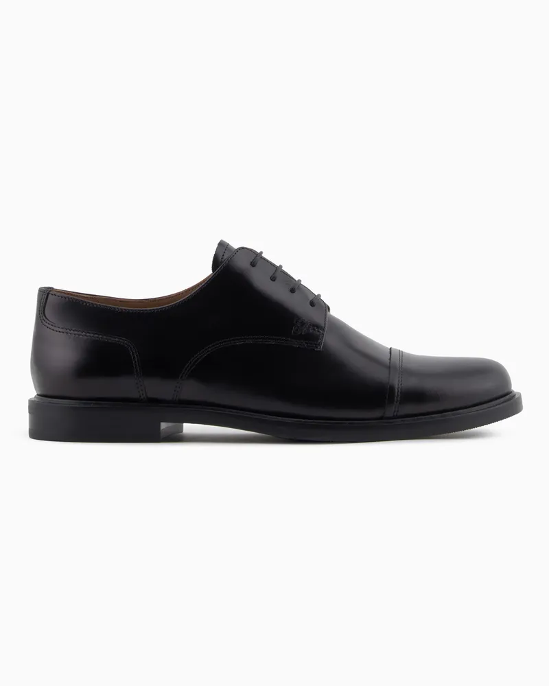 Emporio Armani Icon Brogues aus Leder Schwarz